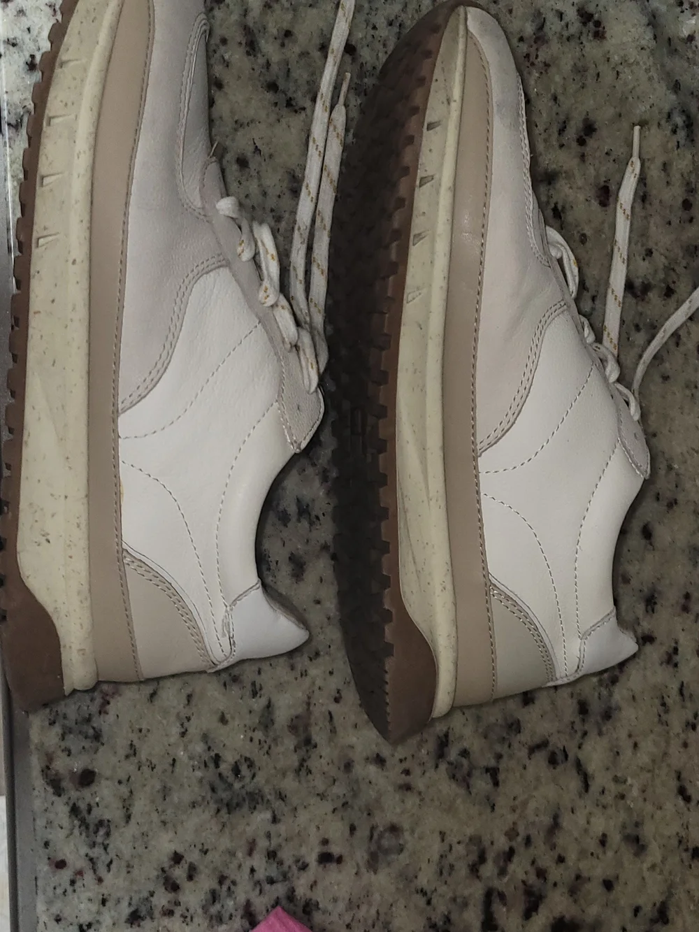 Madewell Women’s Neutral Leather & White Accent Sneakers